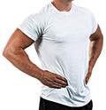 Men Fitness Short Sleeve Sports Quick-dry Gym Clothes Breathable Training Tight Compression T Shirts