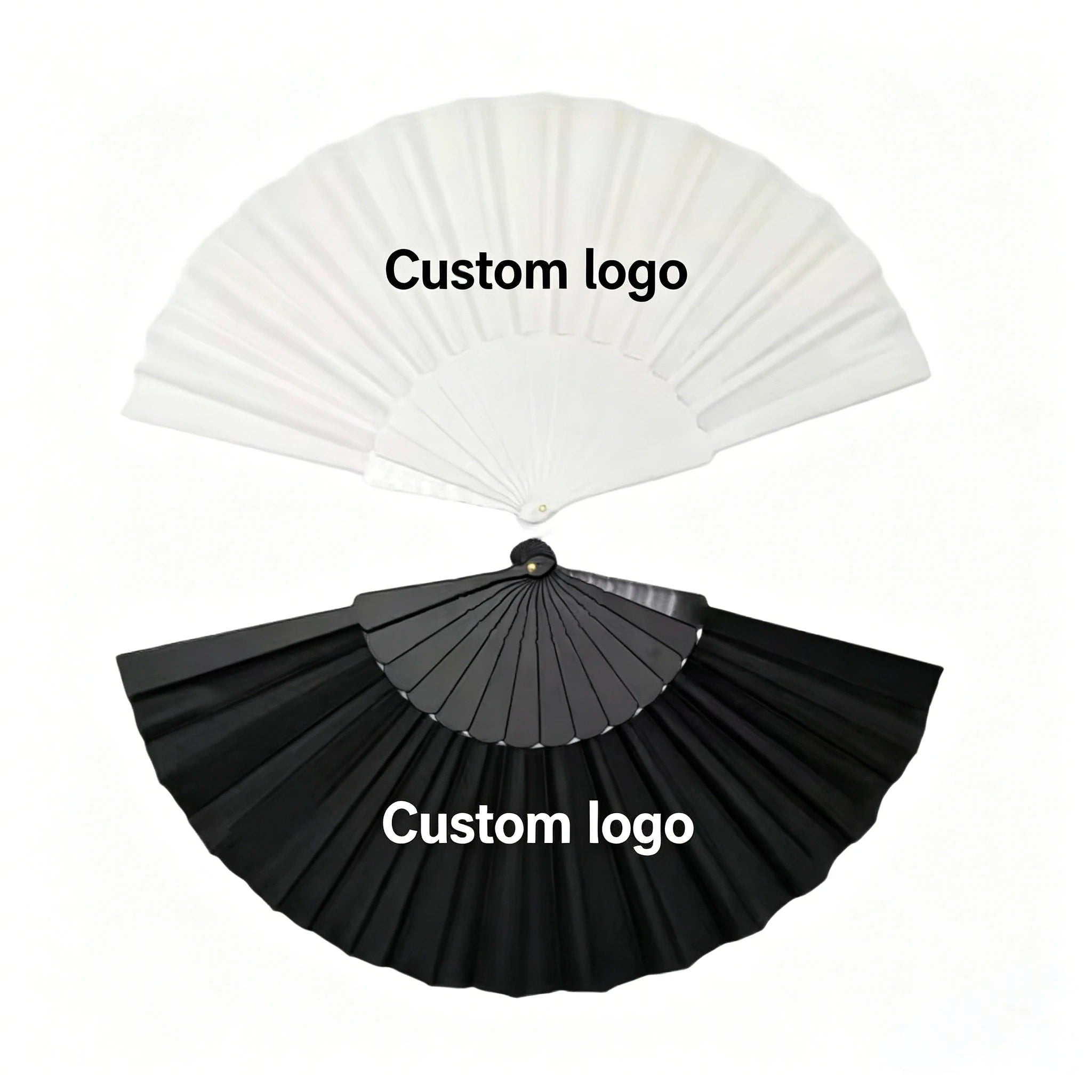 Good Quality 23 cm in Length Handheld Bamboo Folding Fan with Painted Design Oriental Cloth Fabric Portable for Dancing