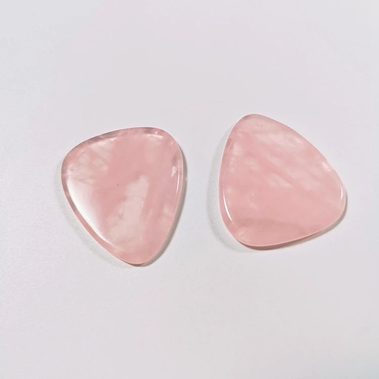 DIY Wholesale Musical Instruments Logo Customized Printing Colorful Crystal Rose Quartz Guitar Picks