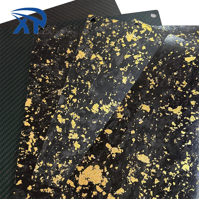 High Strength Golden Chopped Full Carbon Fiber Sheet Matte Flexible Carbon Fiber Sheet
