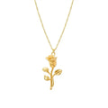 2024 18K Gold Rose Flower Women Valentine' Day Gift Rose Necklace Mother's Day Birthday Gift Necklace