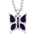 Stainless Steel Ashes Jewelry butterfly Cremation Urn Necklace Enamel Pendant Keepsake Locket Pet Casket Enamel Holder Religious