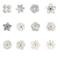 New Design 8mm Flower Shape Mother of Pearl Shell Beads  Hand Craved Earring Diy Beads of Mother Pearl Shell
