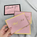 Luxury Custom logo Gold Foil Stamping Business Card Jewelry Display Cards Coupon Postcard Clothing Thank You Cards for Boutique