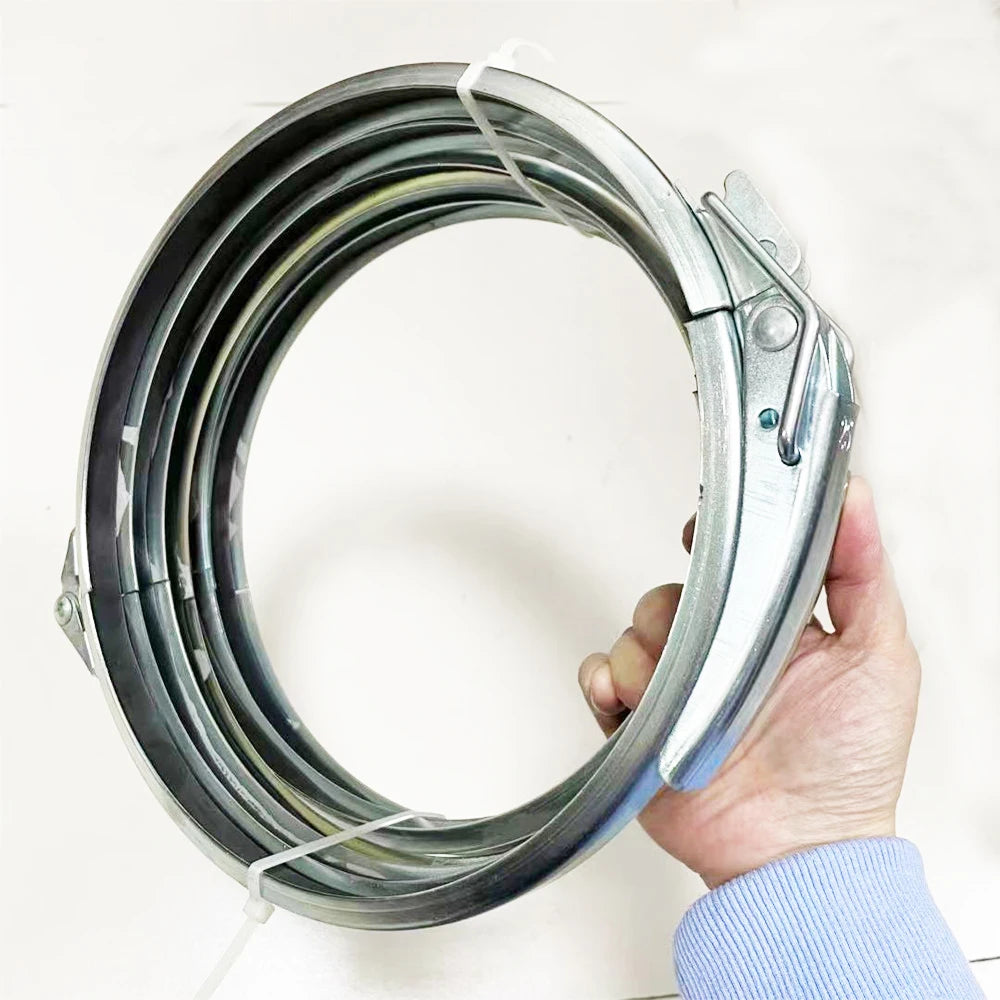 200mm 8 Inch Quick-fit Connection Clamp for Rolled Edge Ducting Elbow / Branches/ Trousers in Woodworking Dust Collection