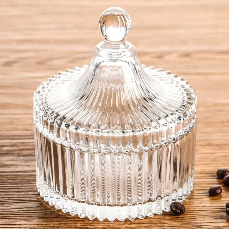 Factory Wholesale Glass Candy Jar DIY Creative Candle Jar Glass With Lid Glass Wax Jars Food Storage Container Cup