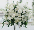 Wedding Centrepiece Table Decor White Silk Flower Ball White and Green Centerpiece Arrangement Flowers for Wedding