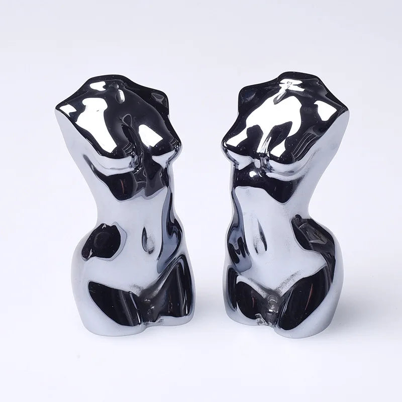 DIY Wholesale cheap natural terahertz goddess model carveds crystal folk crafts gift for home decoration