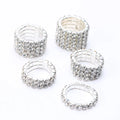FOR08 Hot Selling Elastic Rhinestones Finger Rings Women Crystal Rings