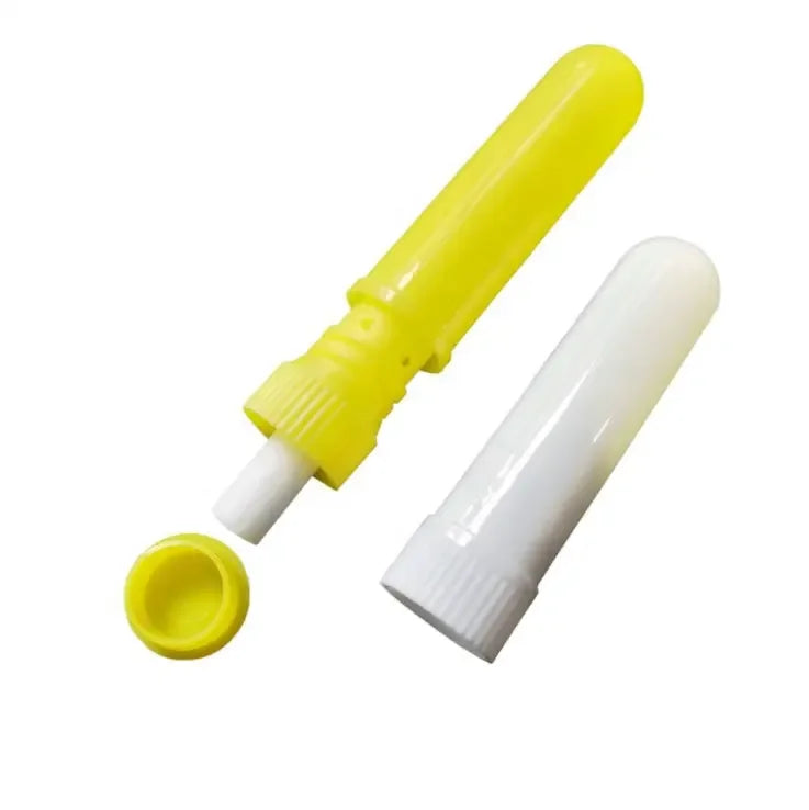In Stock Factory Price Colorful Plastic Bottle with Cotton Inside Small Portable Essential Oil Nose Nasal Inhaler Tube