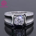 Good Quality Rings for Men Silver 925 Sterling with Gold Plated Moissanite Engagement Ring  Fancy Wedding Rings for Men
