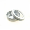 Empty Body Cream Shea Butter Tin Aluminum Cosmetic Tin Aluminum Cream Jar 2oz 60ml with Window Cap