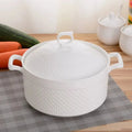 Good Quality Double Ears Food Safe Ceramic Soup Bowl Cooking Pot