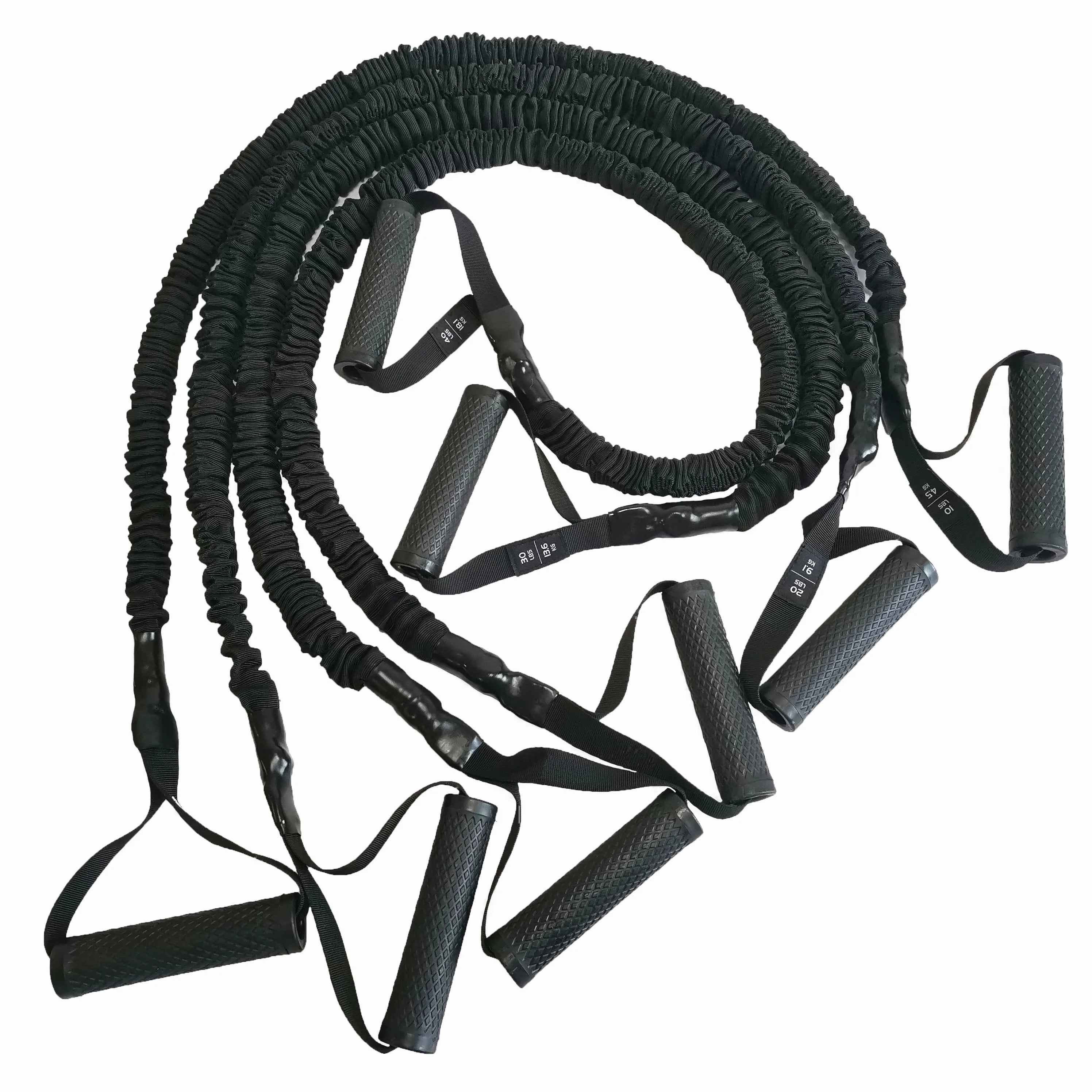 Gymarts Workout Latex Sleeved Resistance Band with Rubber Handle