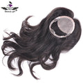 Dark Brown Color Brazilian Virgin Human Hair Silky Straight Mesh Hair Integration Topper for Female Size 5.5x6