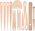 Wholesale Fashion Woodlike Wooden Weaving Knitting Needles Tools Set Accessories Loom Shuttle Use Customized Color Convenient
