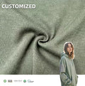 Cotton Polyester 2*2 Rib Fabric for Sweatshirt Sleeves and Neckline
