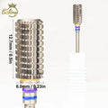 3/32" 2.35mm Shank Straight Cutting Teeth Silver M 6.0mm Barrel Safety Professional Tungsten Carbide Nail Drill Bit with Chamfer