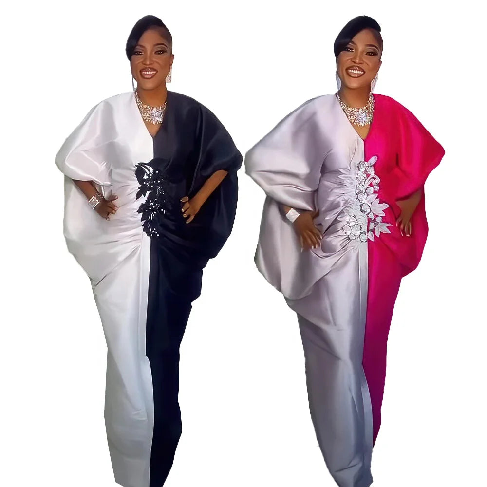 Fashion African Women Dresses Plus Size Boubou Women There Is a Belt. Africa Style Dress African Dresses