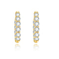 Fashion Circle Shaped Earring High Quality 18K Gold Inlaid Lab Grown Diamond Huggie Earring for Women Jewelry Hoop Earrings