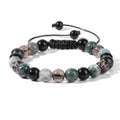 New Design Mix Natural Stone Handmade Gemstone Quartz Crystal Lava Beaded Rope Bracelet Women Men JBS12322