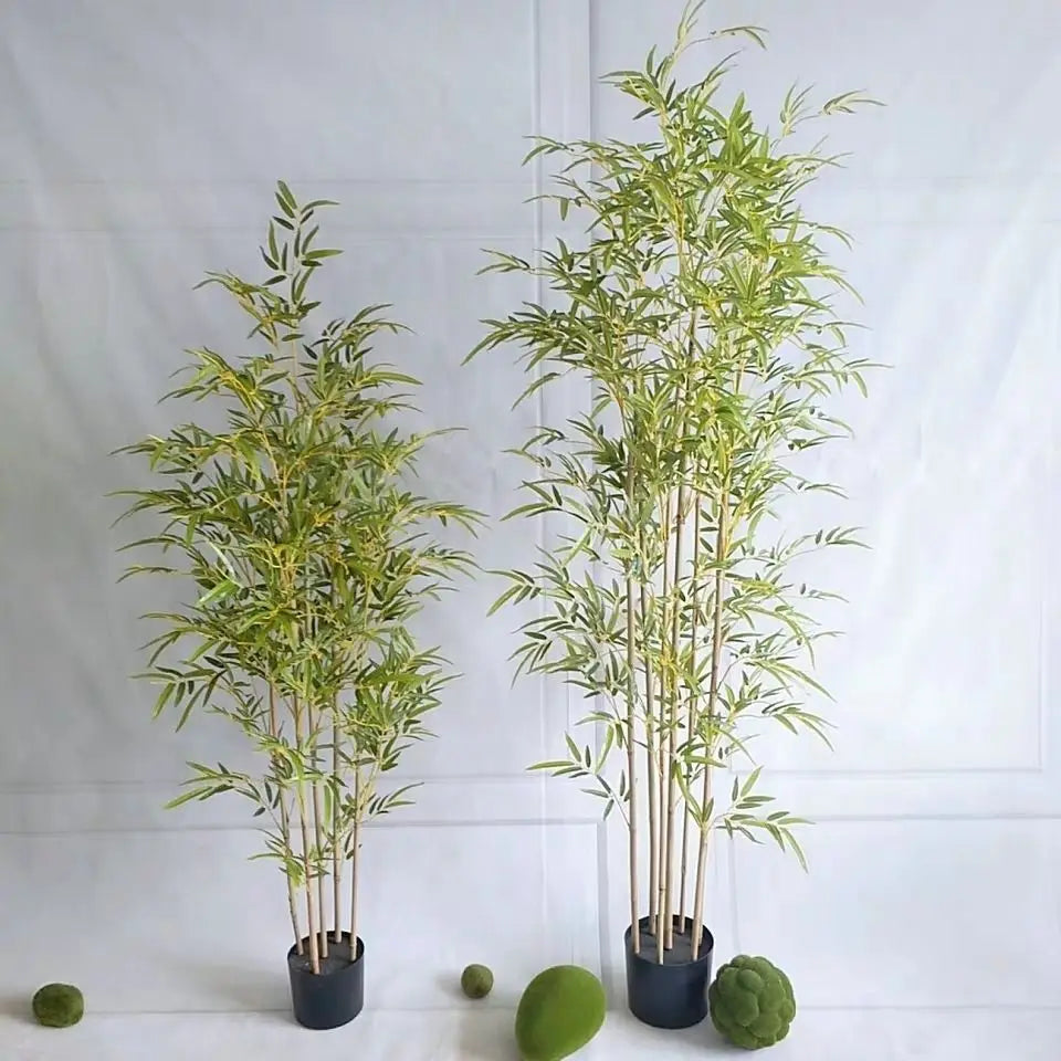 Plastic Artificial Lucky Bamboo Potted Plants Garden Supplies for Restaurant Decoration and Landscaping