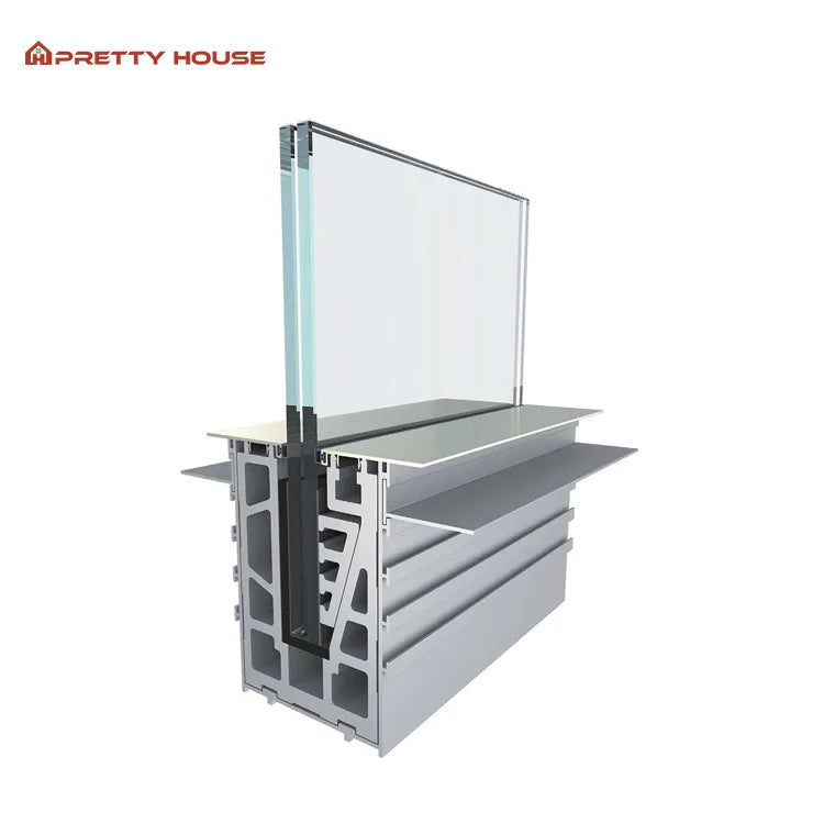 Frame-less U Channel Clamp Glass Railing Staircase Glazing Guardrail
