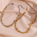 Double Layer Women Snake Chain Anklets for Women 18k Gold Plated Stainless Steel Fine Jewelry Anklets