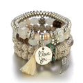 New Bohemian Tree of Life BraceletDevil's Eye Bracelettiered Beaded Bracelet with Tassel