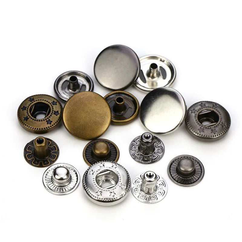 Sustainable Flatback Designer Button Snap Bottom with Brass Alloy Metal Zinc for Magnetic Suit Coat Press Style Button Plating