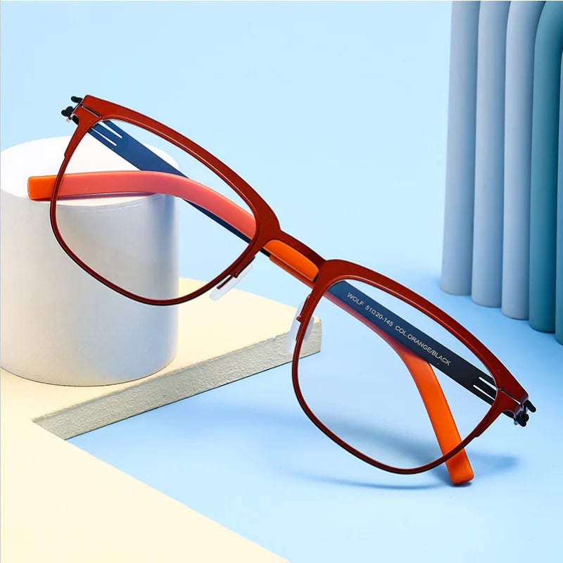 Osicare WOLF Luxury Brand Spectacles Wholesale French Eyeglasses Custom Brillen Men Colorful Optical Optics Frames for Girls