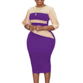 Latest Design Half Sleeve Contrast Color Elegant Dresses for Ladies Office Dresses Women Formal Work Career Dresses