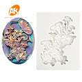AK Mushroom Silicone Fondant and Gum Paste Mold Embosser Cake Decorating Tools Silicone Chocolate Mould Cookie Candy Clay Molds