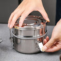 2-Tier Stainless Steel Bento Lunch Box Office Tiffin Container 2 Layer Premium Quality Multifunctional Lunch Food Container