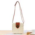 Fashion Fresh Vacation Travel Everyday Collocation Paper String Crossbody Bag for Lady