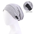Unisex Stretchy Satin Lining Chemo Cap Muslim Soft Cotton Beanie With Adjustable Band Ladies Hijab Caps