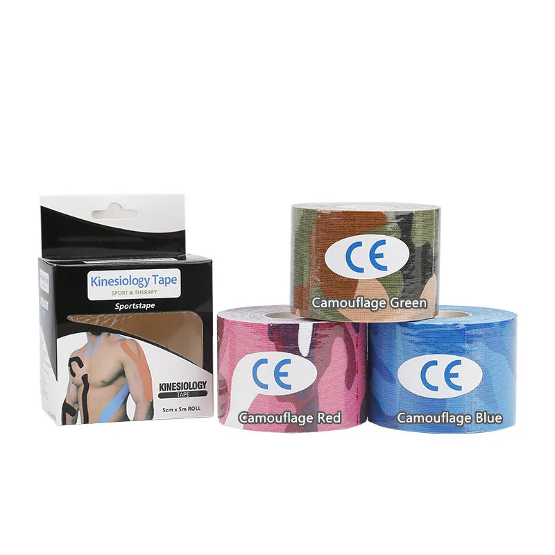 Wholesale Customizable 5cmx5M Multicolor Sports Kinesiology Muscle K Tape Waterproof KTaping Box for Sports Athletes