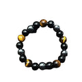 Factory Directly High Quality Tiger Eye Hematite Black Obsidian Natural Stretch Men Stone Beads Bracelet With 8mm 10mm