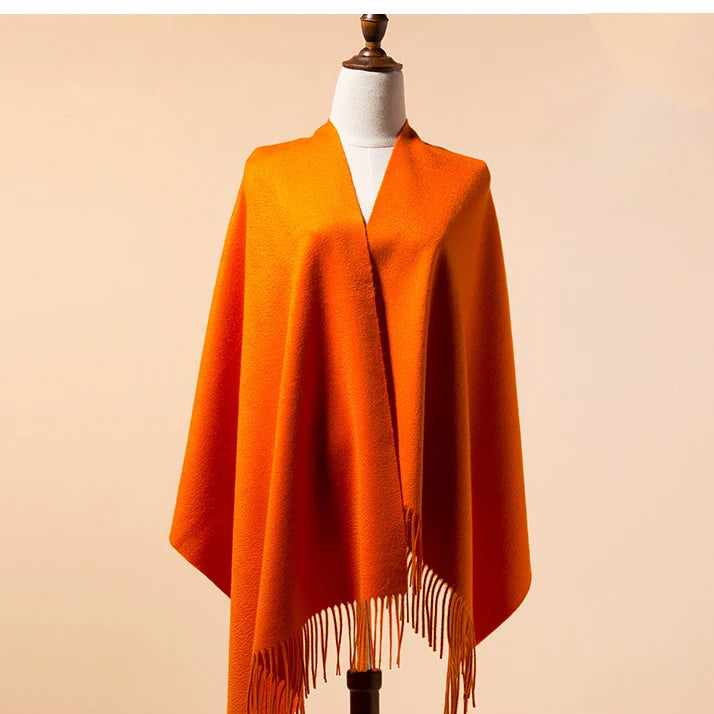 Luxury 100% Pure Cashmere Shawl for Women 70x200cm Oversized Solid Woven Stole Winter Warm Pashmina Wrap Premium Scarf