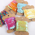 Colorful Glitter Paillettes Sequins Roll Flat Sequin Trim Sequin String Ribbon Roll