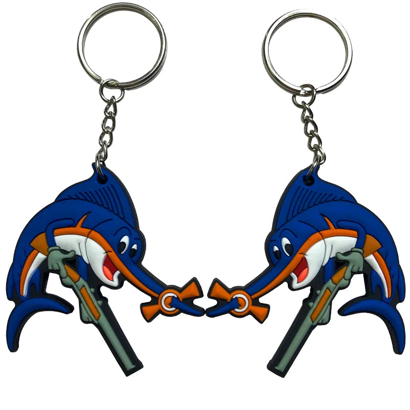 Wholesale Personalized Custom 3D Soft Pvc Rubber Anime Keychains Double Side Pvc Rubber Keychains