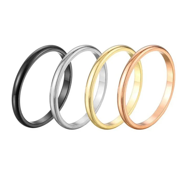 Simple and Versatile Stainless Steel Plain Frosted Ring Light Luxury Niche Design Exquisite Fashion Personality Ring