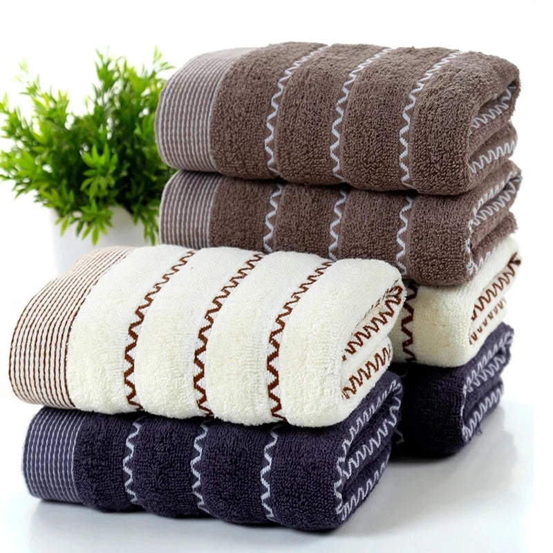 Cotton Fiber Bath Face Towels Set Bathroom Super Soft Breathable Hand Towel Home Bathroom Washcloth for Adults