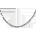 Classic Jewelry 925 Sterling Silver Charms Diamond Crystal Necklace 2mm Tennis Choker Necklace for Women