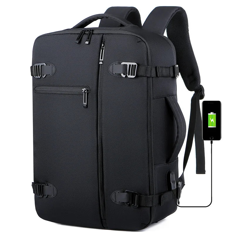 Men's Laptop Backpack Multifunctional Waterproof Business Large Capacity Travel Backpack With Shoe Compartment