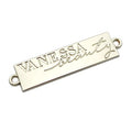 Die Cut Zinc Alloy Accessory Customized Color Engraved Metal logo Tag for Handbag