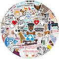 Cartoon-Style 50pcs Waterproof Vinyl Veterinary Stickers for Laptop for Pharmacist Druggist Chemist Water Bottle Use