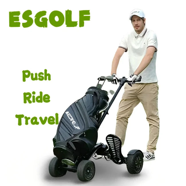 Eswing  Aluminium Mini Folding Golf Electric Trolley Foldable Push Cart Lightweight  Golf Scooter for Sale