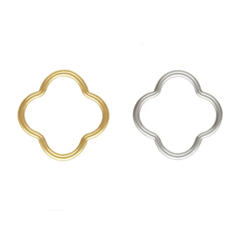 New Clover Jump Rings Connectors Real 14K Gold Filled for Women Jewelry Making Bracelet
