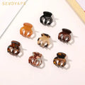 Korean Simple Fashion Women's Hair Claws 3cm Mini Glossy Pumpkin Acetate Hair Grip Children's Hair Accessories for Ladies